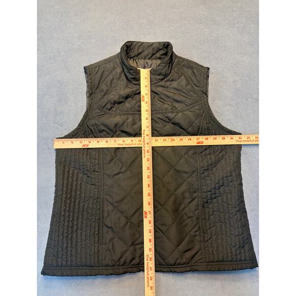 Relativity Women's XL Black Quilted Lightweight Puffer Vest Zipper Pockets - Picture 5 of 9
